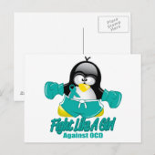 Carte Postale Pingouin de combat OCD (Devant / Derrière)