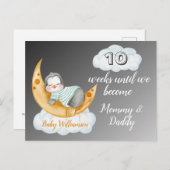 Carte Postale Pingouin de compte pour bébé (Devant / Derrière)