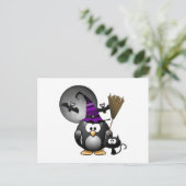 Carte Postale Pingouin de cuisine mignonne avec scène d'Hallowee (Debout devant)