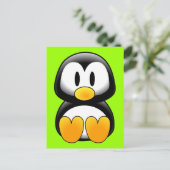 Carte Postale Pingouin de dessin pour bébé mignon (Debout devant)