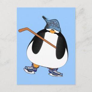 Carte Postale Pingouin de hockey