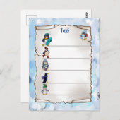 Carte Postale Pingouin d'hiver (Devant / Derrière)