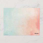 Carte Postale Pingouin doux mignon baby shower de fleurs de prin (Dos)