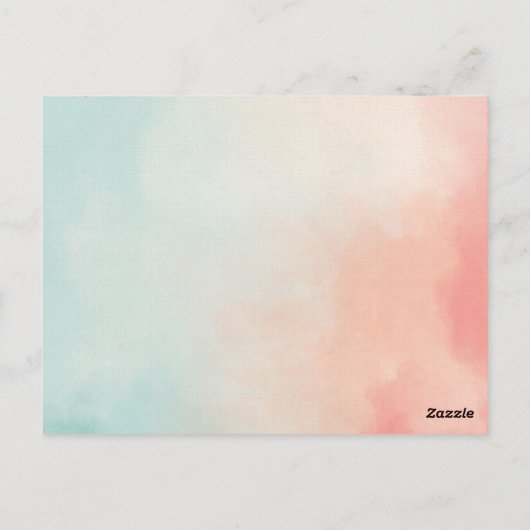 Carte Postale Pingouin doux mignon baby shower de fleurs de prin (Dos)