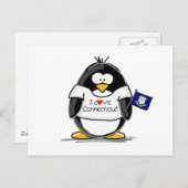 Carte Postale Pingouin du Connecticut (Devant / Derrière)