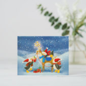 Carte Postale Pingouin et rennes (Debout devant)