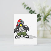 Carte Postale Pingouin funky (Debout devant)