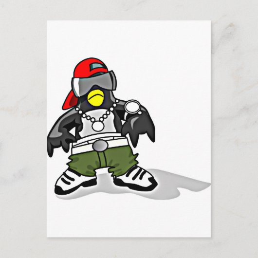 Carte Postale Pingouin funky (Devant)