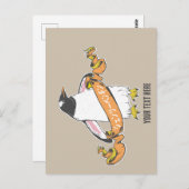 Carte Postale Pingouin Gentoo écriture japonaise Kanji (Devant / Derrière)