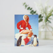 Carte Postale Pingouin Love Pin Up Girl (Debout devant)