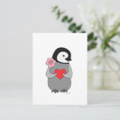 Carte postale Pingouin mignon Penguin Je t'aime Ca (Debout devant)