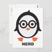 Carte Postale pingouin - nerd - pingouin (Devant / Derrière)