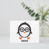 Carte Postale pingouin - nerd - pingouin (Debout devant)