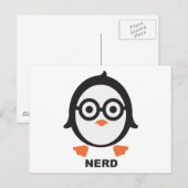 Carte Postale pingouin - nerd - pingouin (Devant / Derrière)
