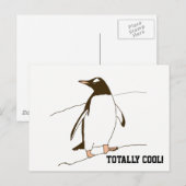 Carte Postale Pingouin noir et blanc (Devant / Derrière)