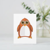Carte Postale Pingouin orange Brown (Debout devant)