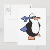 Carte Postale pingouin super héros (Devant / Derrière)
