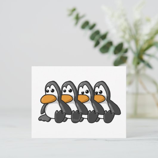 Carte Postale Pingouins (Debout devant)