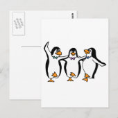 Carte Postale Pingouins dansants (Devant / Derrière)