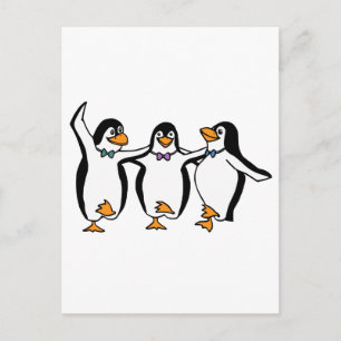 Carte Postale Pingouins dansants