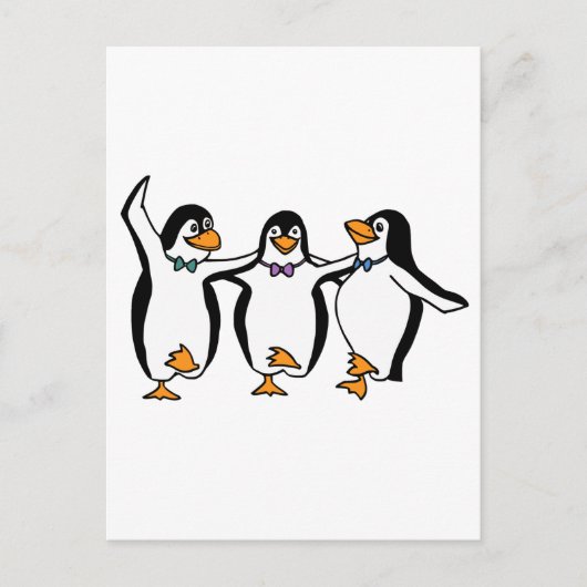 Carte Postale Pingouins dansants (Devant)