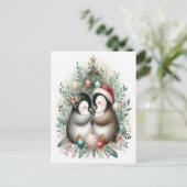 Carte Postale Pingouins de Noël 4 (Debout devant)
