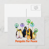 Carte Postale Pingouins de paix (Devant / Derrière)