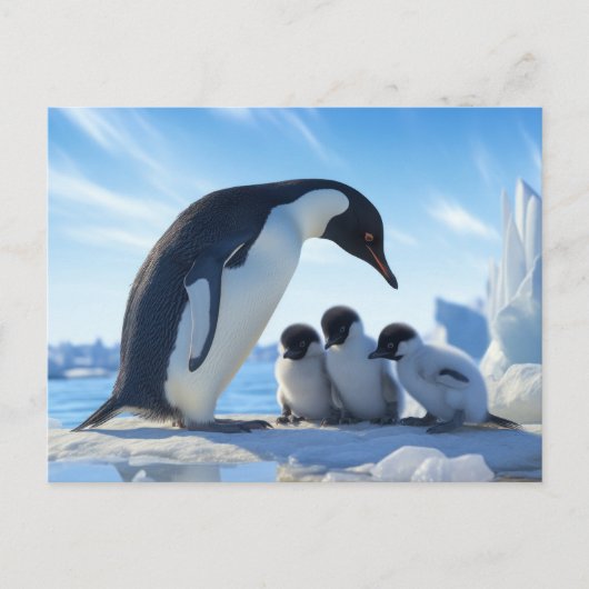 Carte Postale Pingouins mignons (Devant)