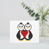 Carte Postale Pingouins mignons en amour (Debout devant)