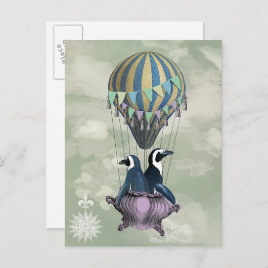 Carte Postale Pingouins volants 2 (Devant / Derrière)