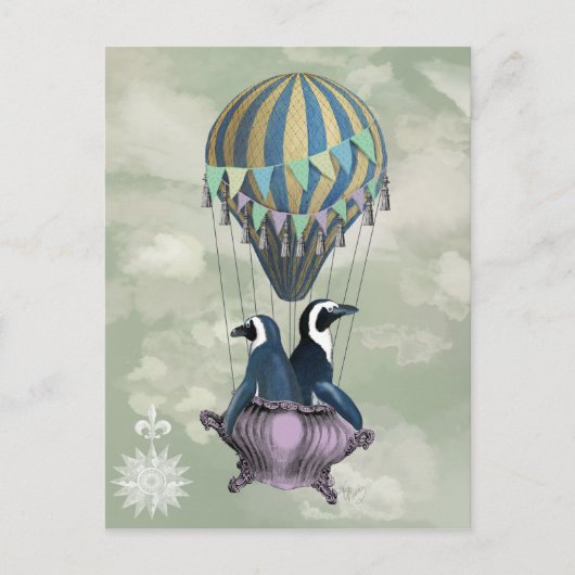Carte Postale Pingouins volants 2 (Devant)