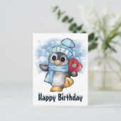 Carte Postale Pinguin mit Herz (Debout devant)