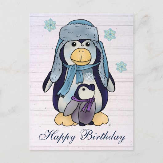 Carte Postale Pinguin mit Type (Devant)
