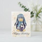 Carte Postale Pinguin mit Type (Debout devant)