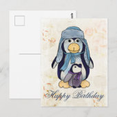 Carte Postale Pinguin mit Type (Devant / Derrière)