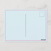 Carte Postale Pink and Blue Frame Green Gingham Bow Thank You (Dos)