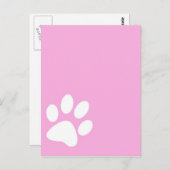 Carte Postale pink animal pet paw (Devant / Derrière)