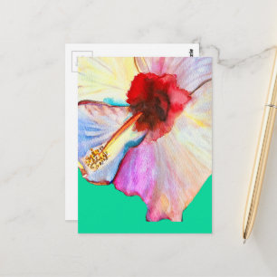 Carte Postale Pink aquarelle tulipe art