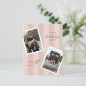 Carte Postale Pink Best Friends Photo Joyeux Anniversaire (Debout devant)