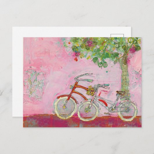 Carte Postale Pink Bicycles (Devant / Derrière)