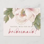 Carte Postale Pink Blush Serez-Vous Ma Proposition D'Épouse Po (Devant)