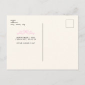 Carte Postale Pink Bow Photo Creative Faire-part de naissance (Dos)