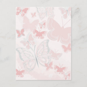 Carte Postale Pink Butterflies