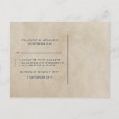 Carte postale Pink Chic Chevron RSVP (Dos)