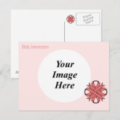 Carte Postale Pink Clover Ribbon (Devant / Derrière)
