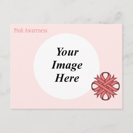 Carte Postale Pink Clover Ribbon (Devant)