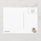 Carte Postale Pink Cosmos Snapdragon Flowers croquis (Dos)