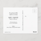 Carte Postale Pink Custom photo collage deuxième bébé faire-part (Dos)