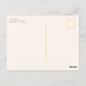 Carte Postale Pink Dainty Flowers and Orange Bow Thank You (Dos)