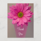 Carte Postale Pink Daisy in Vase Merci Note (Devant)